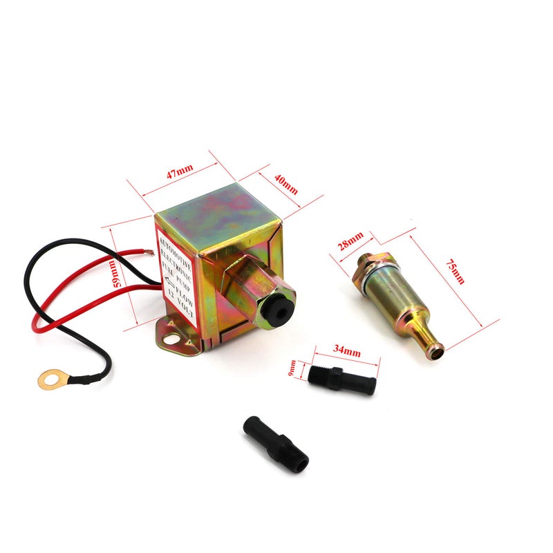 YONEDA مضخة وقود كهربائية 12 فولت 4.5-7psi قياسية عالمية ذاتية التحضير للاستخدام الثقيل للغاز والديزل مضخة وقود كهربائية داخل الخزان مع مجموعة تركيب معدنية صلبة للبترول أو البنزين أو محرك الديزل EP014 - Image 2